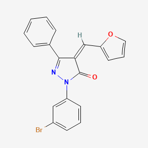 2-(3-bromophenyl)-4-(2-furylmethylene)-5-phenyl-2,4-dihydro-3H-pyrazol-3-one