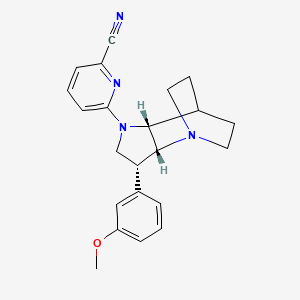 molecular formula C22H24N4O B5470031 6-[(3R*,3aR*,7aR*)-3-(3-methoxyphenyl)hexahydro-4,7-ethanopyrrolo[3,2-b]pyridin-1(2H)-yl]pyridine-2-carbonitrile 