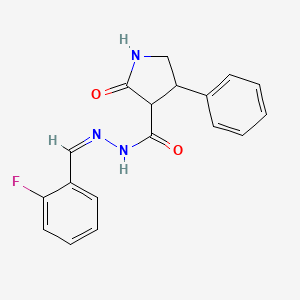 N'~3~-[(Z)-1-(2-FLUOROPHENYL)METHYLIDENE]-2-OXO-4-PHENYL-3-PYRROLIDINECARBOHYDRAZIDE