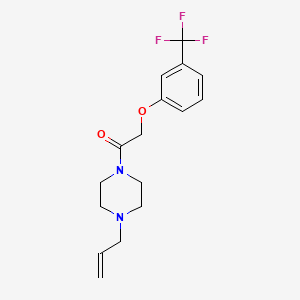 molecular formula C16H19F3N2O2 B5470040 1-(4-ALLYLPIPERAZINO)-2-[3-(TRIFLUOROMETHYL)PHENOXY]-1-ETHANONE 