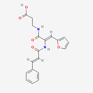 3-[[(Z)-3-(furan-2-yl)-2-[[(E)-3-phenylprop-2-enoyl]amino]prop-2-enoyl]amino]propanoic acid