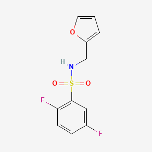 molecular formula C11H9F2NO3S B5470072 2,5-difluoro-N-(furan-2-ylmethyl)benzenesulfonamide 