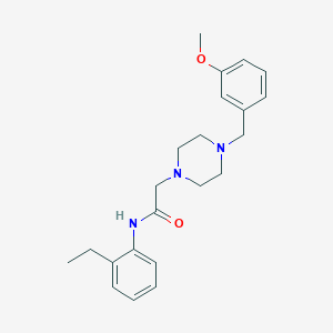 molecular formula C22H29N3O2 B5470080 N-(2-ETHYLPHENYL)-2-{4-[(3-METHOXYPHENYL)METHYL]PIPERAZIN-1-YL}ACETAMIDE 