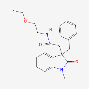 2-(3-benzyl-1-methyl-2-oxo-2,3-dihydro-1H-indol-3-yl)-N-(2-ethoxyethyl)acetamide