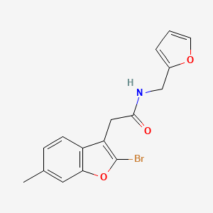 2-(2-bromo-6-methyl-1-benzofuran-3-yl)-N-(2-furylmethyl)acetamide