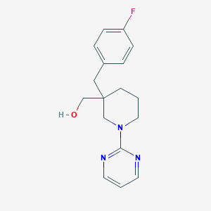 molecular formula C17H20FN3O B5470145 [3-(4-fluorobenzyl)-1-pyrimidin-2-ylpiperidin-3-yl]methanol 