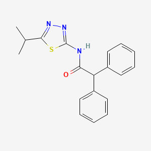 molecular formula C19H19N3OS B5470155 2,2-diphenyl-N-[5-(propan-2-yl)-1,3,4-thiadiazol-2-yl]acetamide 