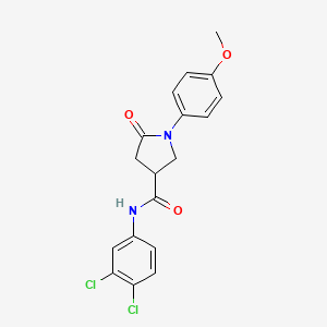 N-(3,4-dichlorophenyl)-1-(4-methoxyphenyl)-5-oxopyrrolidine-3-carboxamide