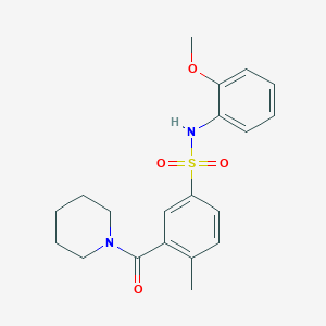 N-(2-methoxyphenyl)-4-methyl-3-(piperidine-1-carbonyl)benzenesulfonamide