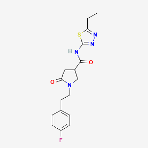 N-(5-ethyl-1,3,4-thiadiazol-2-yl)-1-[2-(4-fluorophenyl)ethyl]-5-oxopyrrolidine-3-carboxamide