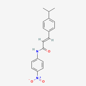 molecular formula C18H18N2O3 B5470191 (2E)-N-(4-nitrophenyl)-3-[4-(propan-2-yl)phenyl]prop-2-enamide 