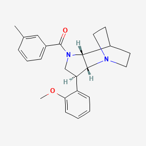 (2R*,3S*,6R*)-3-(2-methoxyphenyl)-5-(3-methylbenzoyl)-1,5-diazatricyclo[5.2.2.0~2,6~]undecane