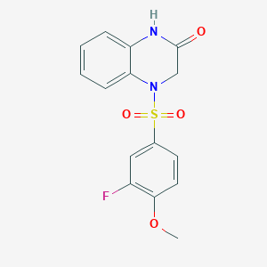 4-[(3-fluoro-4-methoxyphenyl)sulfonyl]-3,4-dihydro-2(1H)-quinoxalinone