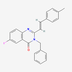 3-benzyl-6-iodo-2-[2-(4-methylphenyl)vinyl]-4(3H)-quinazolinone