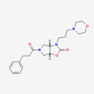 molecular formula C21H29N3O4 B5470236 (3aS*,6aR*)-3-(3-morpholin-4-ylpropyl)-5-(3-phenylpropanoyl)hexahydro-2H-pyrrolo[3,4-d][1,3]oxazol-2-one 