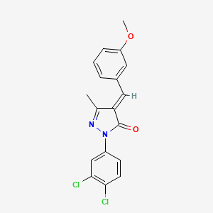 (4E)-1-(3,4-Dichlorophenyl)-4-[(3-methoxyphenyl)methylidene]-3-methyl-4,5-dihydro-1H-pyrazol-5-one