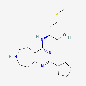 molecular formula C18H30N4OS B5470288 (2S)-2-[(2-cyclopentyl-6,7,8,9-tetrahydro-5H-pyrimido[4,5-d]azepin-4-yl)amino]-4-(methylthio)-1-butanol dihydrochloride 