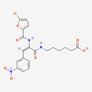 molecular formula C20H20BrN3O7 B5470300 6-{[2-[(5-bromo-2-furoyl)amino]-3-(3-nitrophenyl)acryloyl]amino}hexanoic acid 