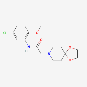 N-(5-chloro-2-methoxyphenyl)-2-(1,4-dioxa-8-azaspiro[4.5]dec-8-yl)acetamide