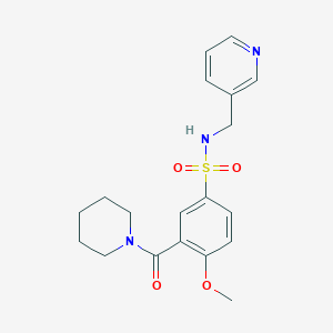 4-methoxy-3-(1-piperidinylcarbonyl)-N-(3-pyridinylmethyl)benzenesulfonamide