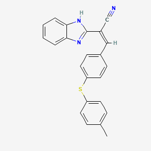 (2Z)-2-(1H-benzimidazol-2-yl)-3-{4-[(4-methylphenyl)sulfanyl]phenyl}prop-2-enenitrile