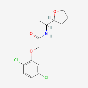 molecular formula C14H17Cl2NO3 B5470377 2-(2,5-dichlorophenoxy)-N-[1-(tetrahydrofuran-2-yl)ethyl]acetamide 