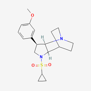 molecular formula C19H26N2O3S B5470381 (3R*,3aR*,7aR*)-1-(cyclopropylsulfonyl)-3-(3-methoxyphenyl)octahydro-4,7-ethanopyrrolo[3,2-b]pyridine 