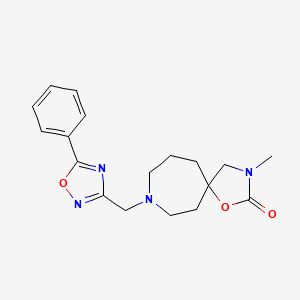 3-methyl-8-[(5-phenyl-1,2,4-oxadiazol-3-yl)methyl]-1-oxa-3,8-diazaspiro[4.6]undecan-2-one