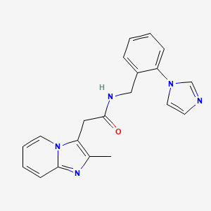 N-[2-(1H-imidazol-1-yl)benzyl]-2-(2-methylimidazo[1,2-a]pyridin-3-yl)acetamide