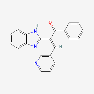 (E)-2-(1H-benzimidazol-2-yl)-1-phenyl-3-pyridin-3-ylprop-2-en-1-one