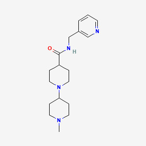 molecular formula C18H28N4O B5470432 1'-methyl-N-(pyridin-3-ylmethyl)-1,4'-bipiperidine-4-carboxamide 