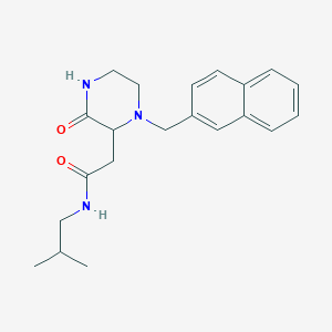 N-isobutyl-2-[1-(2-naphthylmethyl)-3-oxo-2-piperazinyl]acetamide