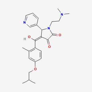 1-[2-(DIMETHYLAMINO)ETHYL]-3-HYDROXY-4-[2-METHYL-4-(2-METHYLPROPOXY)BENZOYL]-5-(PYRIDIN-3-YL)-2,5-DIHYDRO-1H-PYRROL-2-ONE