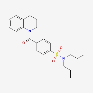 N,N-DIPROPYL-4-(1,2,3,4-TETRAHYDROQUINOLINE-1-CARBONYL)BENZENE-1-SULFONAMIDE