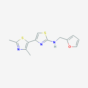 molecular formula C13H13N3OS2 B5470465 N-(2-furylmethyl)-2',4'-dimethyl-4,5'-bi-1,3-thiazol-2-amine 