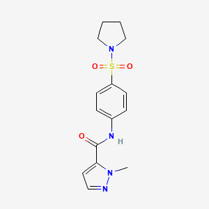 1-METHYL-N-[4-(PYRROLIDINE-1-SULFONYL)PHENYL]-1H-PYRAZOLE-5-CARBOXAMIDE