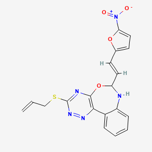 3-(allylthio)-6-[2-(5-nitro-2-furyl)vinyl]-6,7-dihydro[1,2,4]triazino[5,6-d][3,1]benzoxazepine