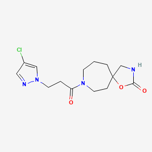 8-[3-(4-chloro-1H-pyrazol-1-yl)propanoyl]-1-oxa-3,8-diazaspiro[4.6]undecan-2-one