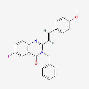 molecular formula C24H19IN2O2 B5470494 3-benzyl-6-iodo-2-[2-(4-methoxyphenyl)vinyl]-4(3H)-quinazolinone 