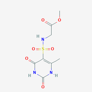 molecular formula C8H11N3O6S B5470525 METHYL 2-(6-METHYL-2,4-DIOXO-1,2,3,4-TETRAHYDROPYRIMIDINE-5-SULFONAMIDO)ACETATE 