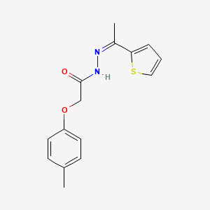 2-(4-methylphenoxy)-N-[(Z)-1-thiophen-2-ylethylideneamino]acetamide