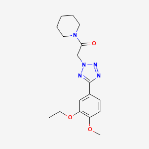 1-{[5-(3-ethoxy-4-methoxyphenyl)-2H-tetrazol-2-yl]acetyl}piperidine