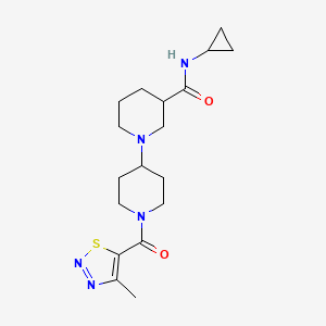 N-cyclopropyl-1'-[(4-methyl-1,2,3-thiadiazol-5-yl)carbonyl]-1,4'-bipiperidine-3-carboxamide