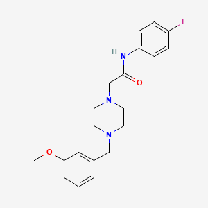 N-(4-FLUOROPHENYL)-2-{4-[(3-METHOXYPHENYL)METHYL]PIPERAZIN-1-YL}ACETAMIDE