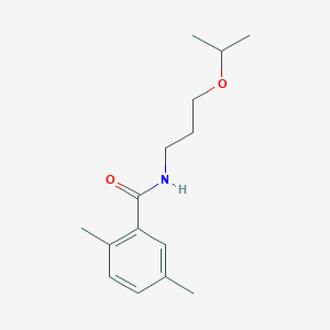 molecular formula C15H23NO2 B5470620 N-(3-isopropoxypropyl)-2,5-dimethylbenzamide 