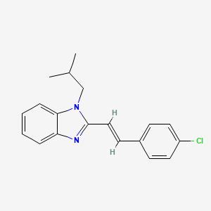 2-[(1E)-2-(4-CHLOROPHENYL)ETHENYL]-1-(2-METHYLPROPYL)-1H-1,3-BENZODIAZOLE