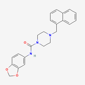 molecular formula C23H23N3O3 B5470634 N-(2H-13-BENZODIOXOL-5-YL)-4-[(NAPHTHALEN-1-YL)METHYL]PIPERAZINE-1-CARBOXAMIDE 