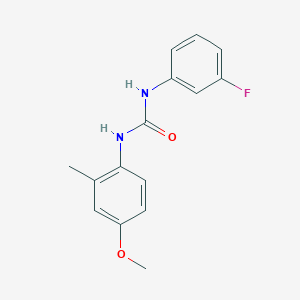 molecular formula C15H15FN2O2 B5470639 1-(3-Fluorophenyl)-3-(4-methoxy-2-methylphenyl)urea 