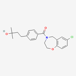 molecular formula C21H24ClNO3 B5470648 4-{4-[(7-chloro-2,3-dihydro-1,4-benzoxazepin-4(5H)-yl)carbonyl]phenyl}-2-methyl-2-butanol 