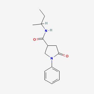 molecular formula C15H20N2O2 B5470651 N-(butan-2-yl)-5-oxo-1-phenylpyrrolidine-3-carboxamide 